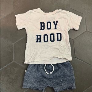 ‘Boy Hood' T-Shirt and Childhoods Shorts Set